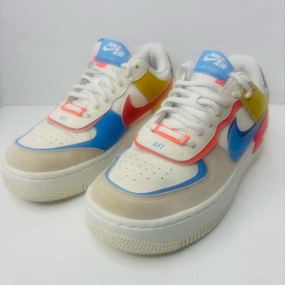 Nike Women's Blue and Orange Sneakers - Picture 4 of 7